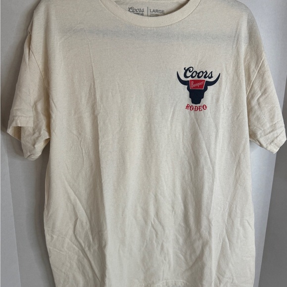 Coors Banquet Rodeo Men's Cream Short Sleeve Tee - Picture 1 of 6